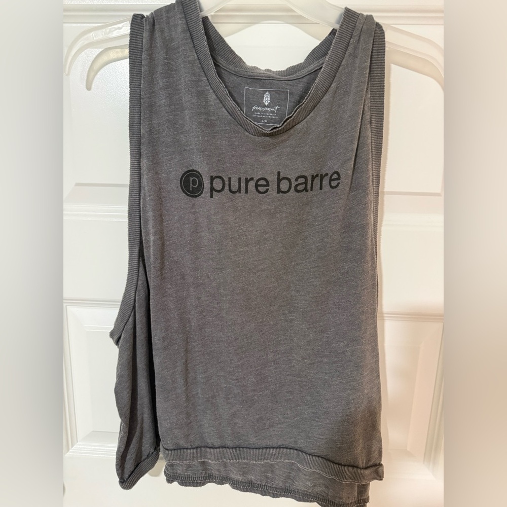 Free People Movement Pure Barre Charcoal Muscle Tee